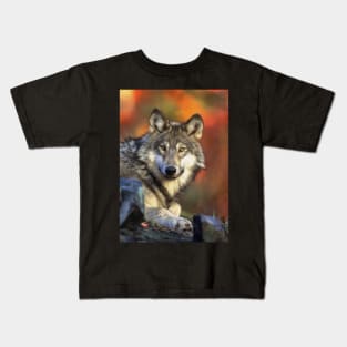 AUTUMN WOLF Kids T-Shirt